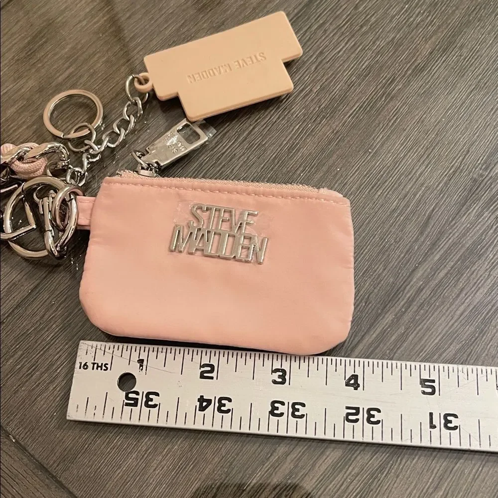 Steve Madden Blush Pink Keychain Set with Coin Purse  - Bag Charm